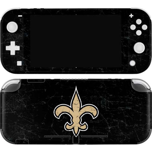 NFL New Orleans Saints Distressed Nintendo Switch Lite Skin